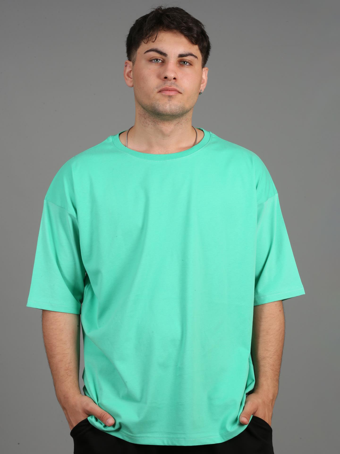 ''Basic - Mint Yeşil'' | Unisex Oversize T-Shirt