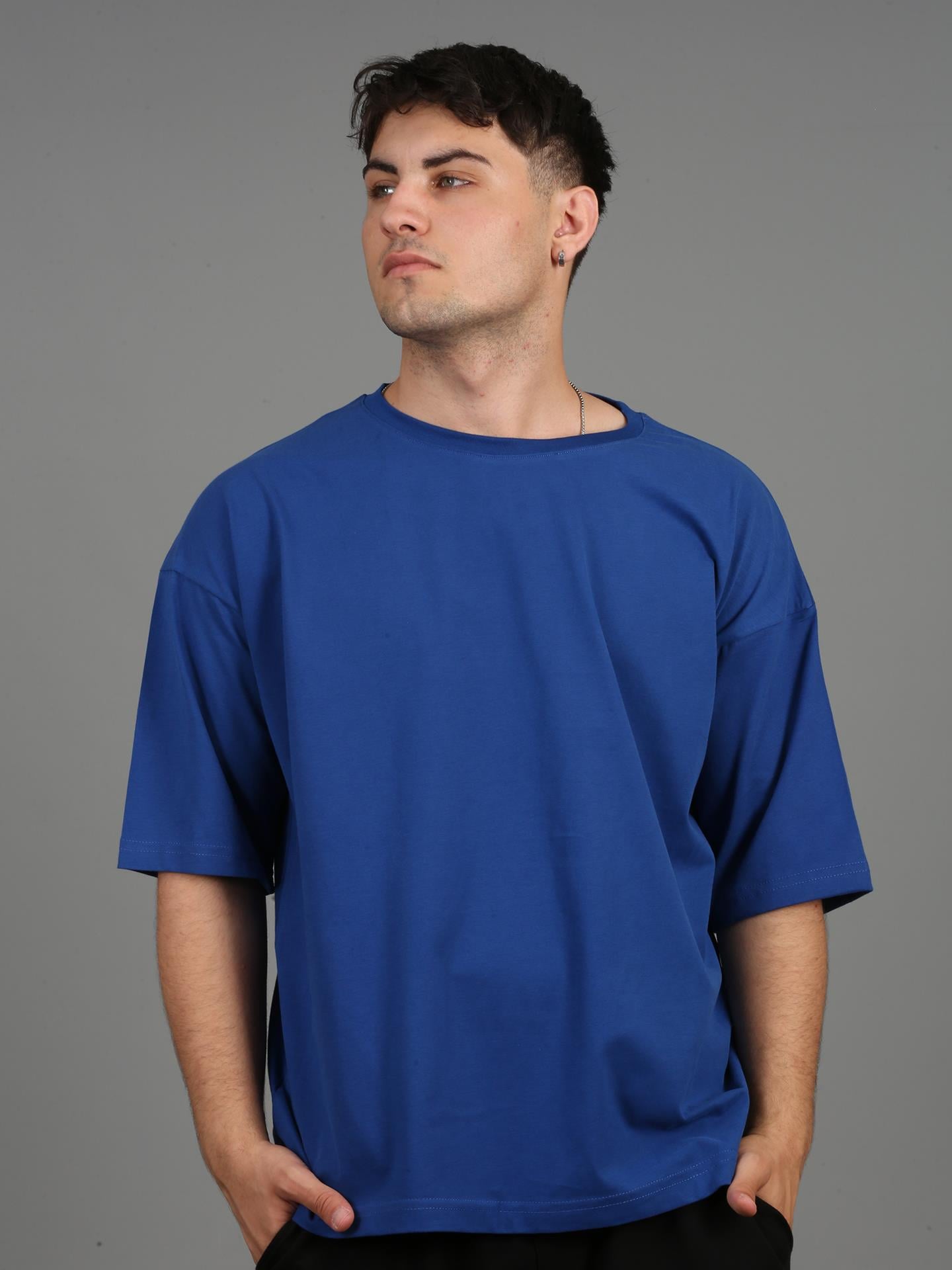 ''Basic - Gece Mavi'' | Unisex Oversize T-Shirt