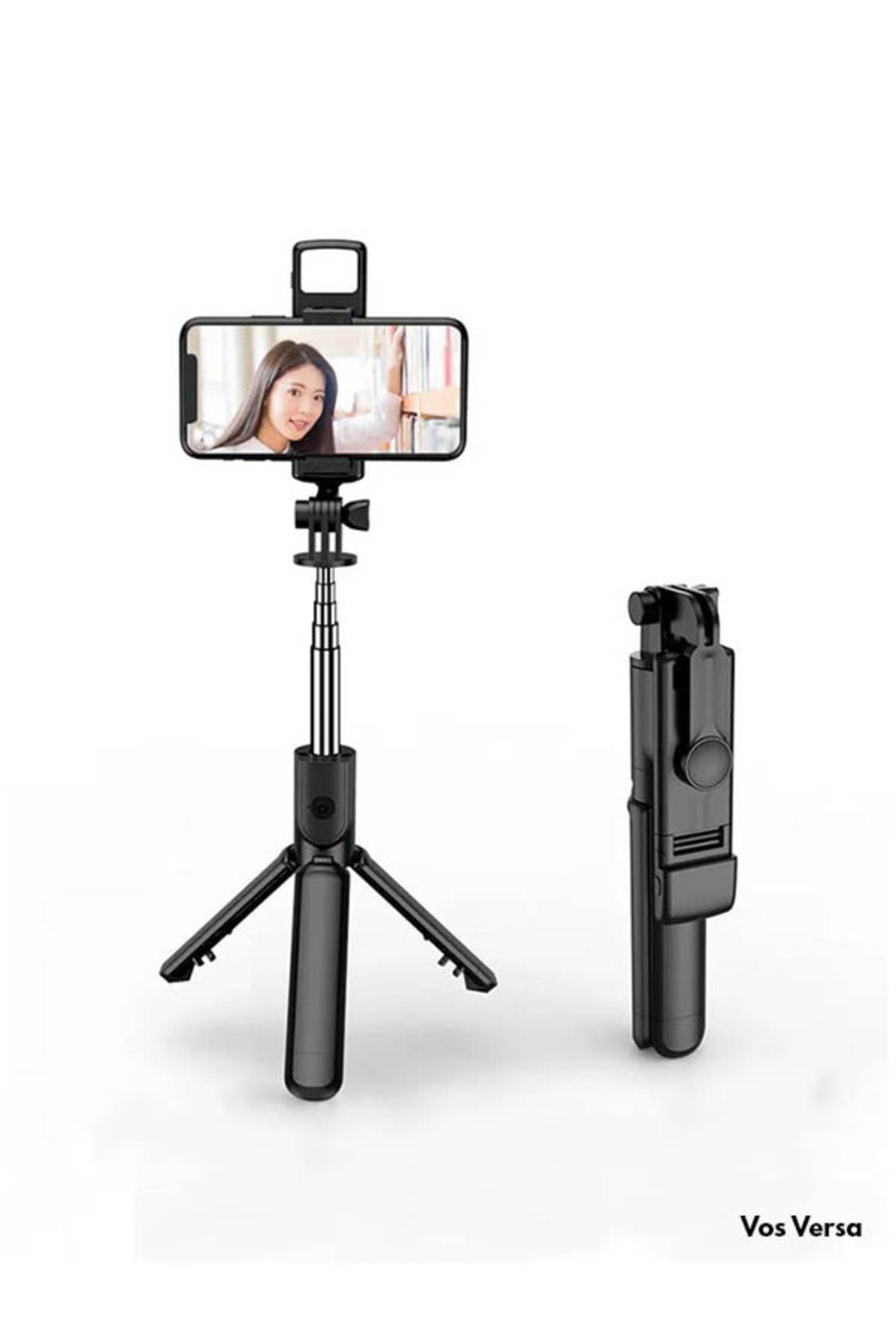 Led Işıklı Tripod Selfie Çubuğu Kablosuz Bluetooth Ile Uzaktan Kumanda ULS1001