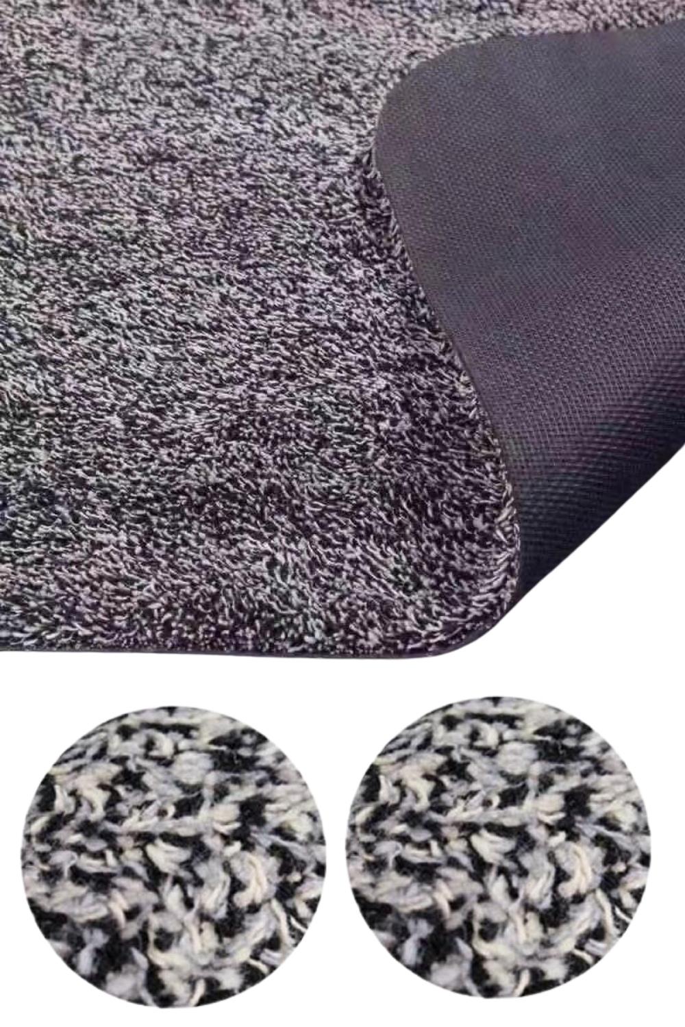 Vos Versa Çamaşır Makinesinde Yıkanabilir Kir Toz Emici Mikrofiberli Paspas Gri VVHM0010
