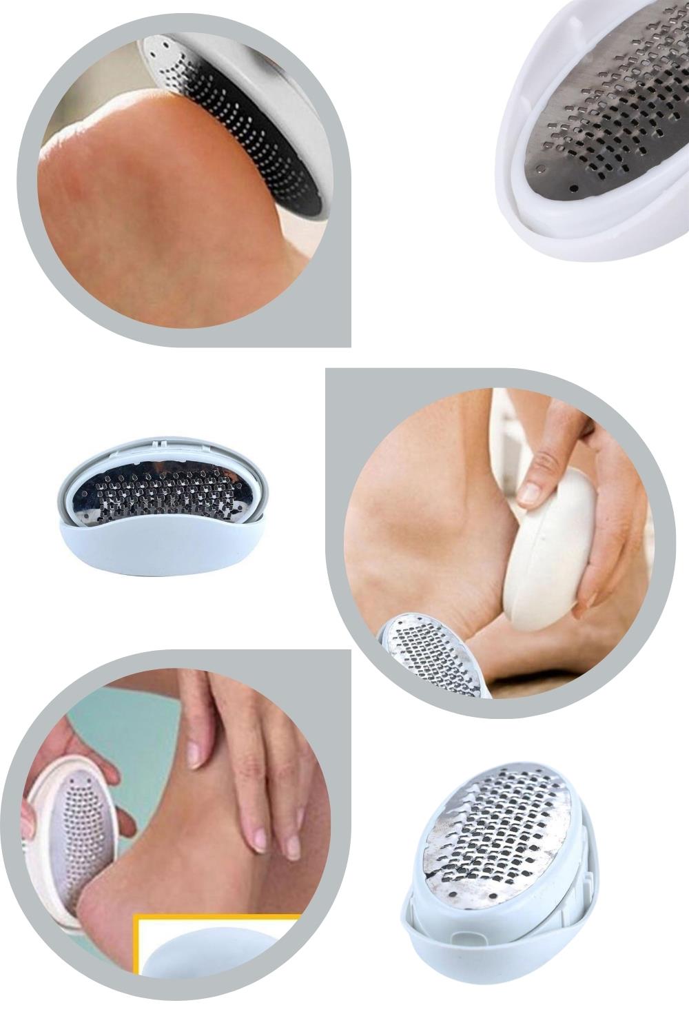 Vos Versa Ped Egg Pratik Kolay Ayak Bakım Törpüsü Topuk Rendesi Bakım Aleti Beyaz VVHM0007