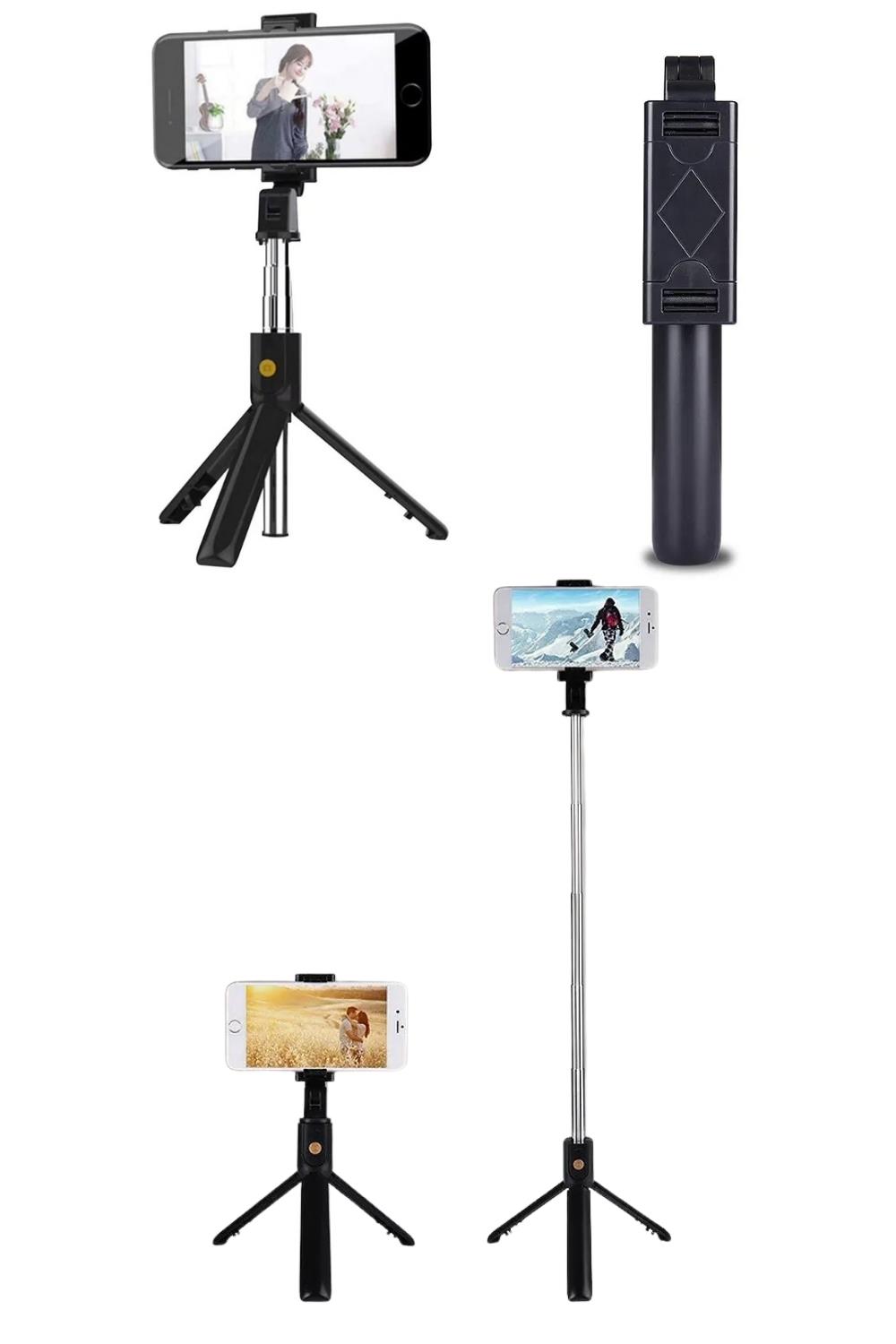 Vos Versa Q07 Bluetooth Kumandalı Selfie Çubuğu Tripod VVE1106