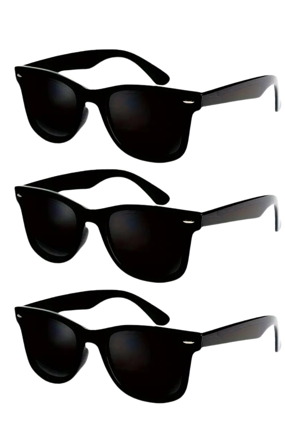 Vos Versa Siyah Unisex 3lü Güneş Gözlüğü VVG011003