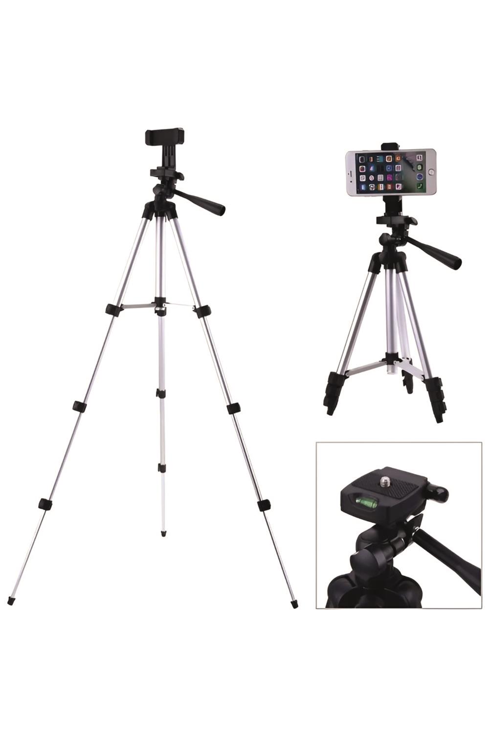 Vos Versa WT330A Tripod Profesyonel Cep Telefonu ve Kamera için Katlanır Ayaklı Su Terazili 135 Cm Taşıma Çantalı 360 ° / 90 °
