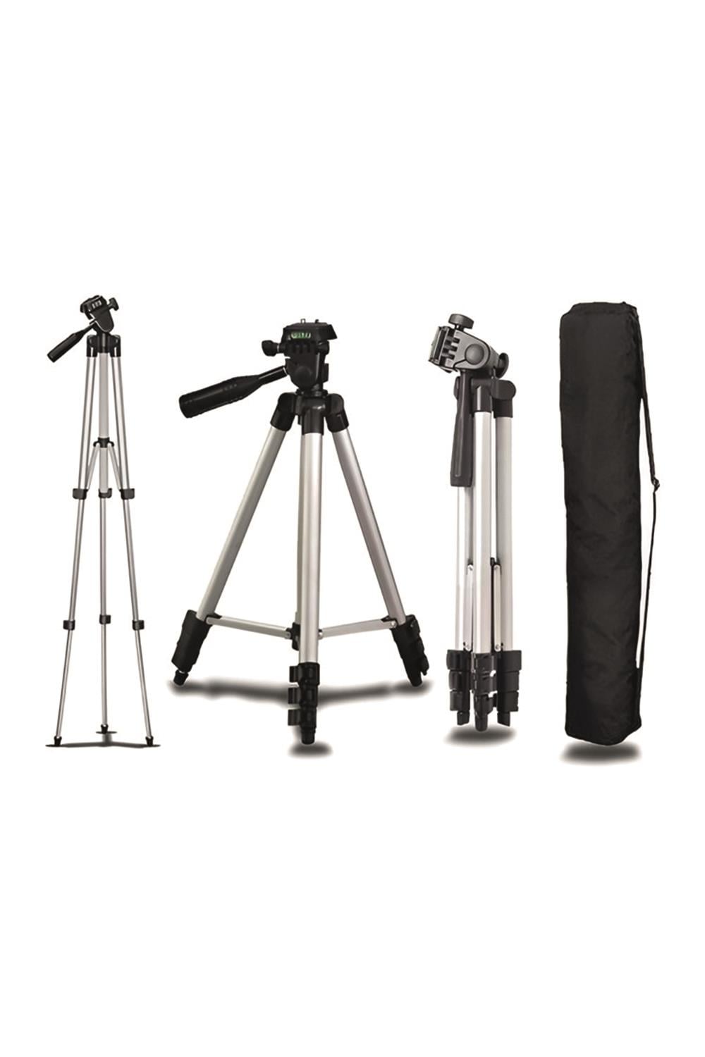 Vos Versa WT330A Tripod Profesyonel Cep Telefonu ve Kamera için Katlanır Ayaklı Su Terazili 135 Cm Taşıma Çantalı 360 ° / 90 °