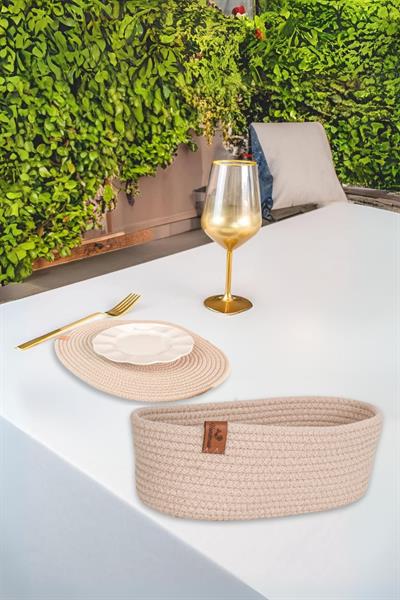  Vos Versa Amerikan Servis Supla Lux Sunum Ekmeklik- Kayık Bej VVHM0041