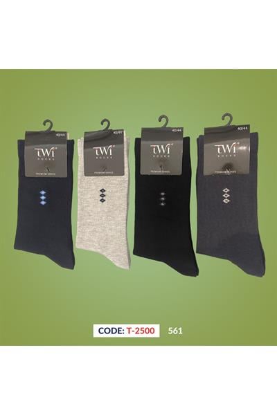 Twisocks Pamuk Soket Baklava Desen Karışık Çorap 12'li