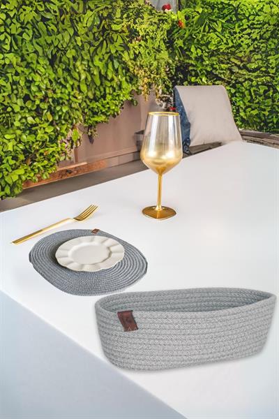 Vos Versa Amerikan Servis Supla Lux Sunum Ekmeklik- Kayık Gri VVHM0046