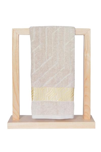 Vos Versa Bursa Varak Serisi 50x90cm %100 Pamuk 4lü Yüz Havlusu Vizon VVHM0021