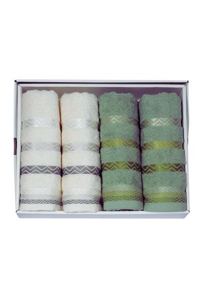 Vos Versa Bursa Varak Serisi 50x90cm %100 Pamuk 4lü Yüz Havlusu Karşık VVHM0030