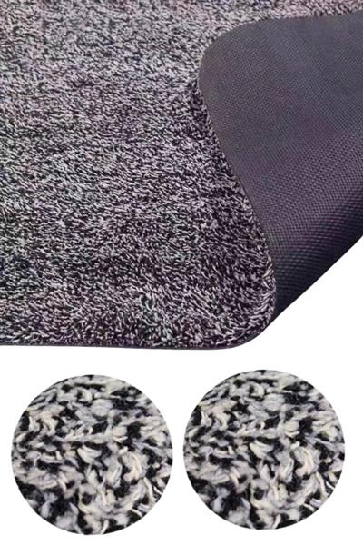 Vos Versa Çamaşır Makinesinde Yıkanabilir Kir Toz Emici Mikrofiberli Paspas Gri VVHM0010