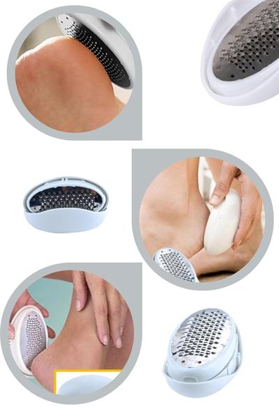 Vos Versa Ped Egg Pratik Kolay Ayak Bakım Törpüsü Topuk Rendesi Bakım Aleti Beyaz VVHM0007