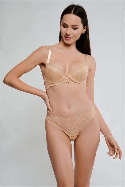 Vos Versa Üst Kalite Yumuşak Simli Dantel Sütyen Takım IG0044