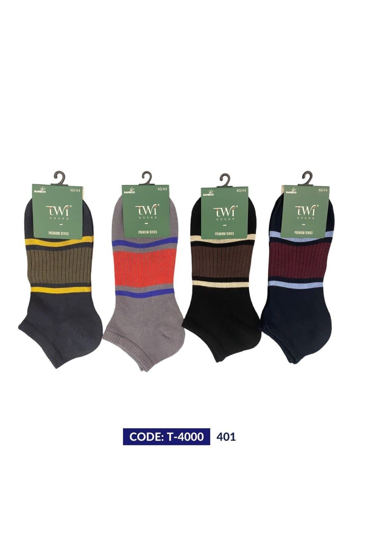 Twisocks Bambu Renkli Çemberli Patik Çorap 12'li