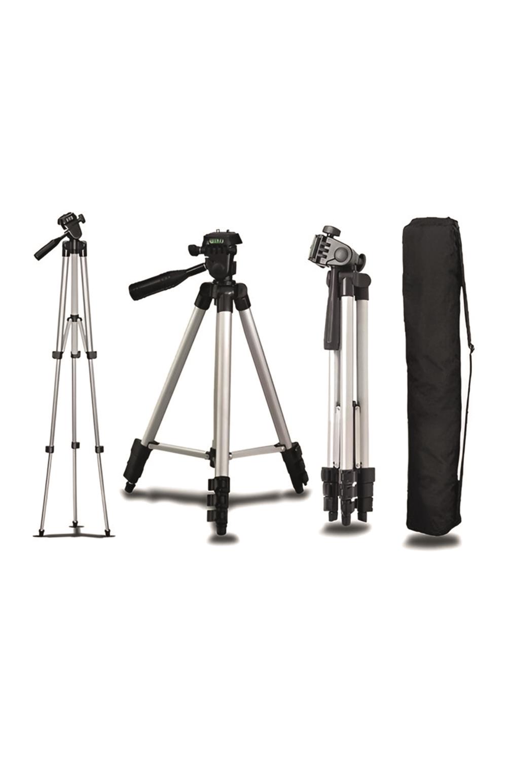 Vos Versa WT330A Tripod Profesyonel Cep Telefonu ve Kamera için Katlanır Ayaklı Su Terazili 135 Cm Taşıma Çantalı 360 ° / 90 °