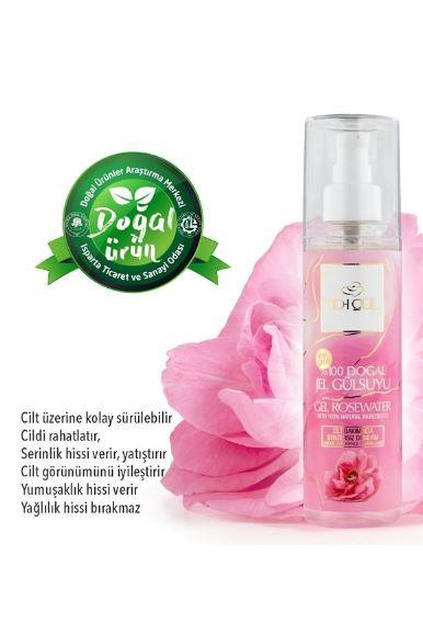 %100 Dogal Rosa Damascena  Jel formunda 200Ml ab-ı gül