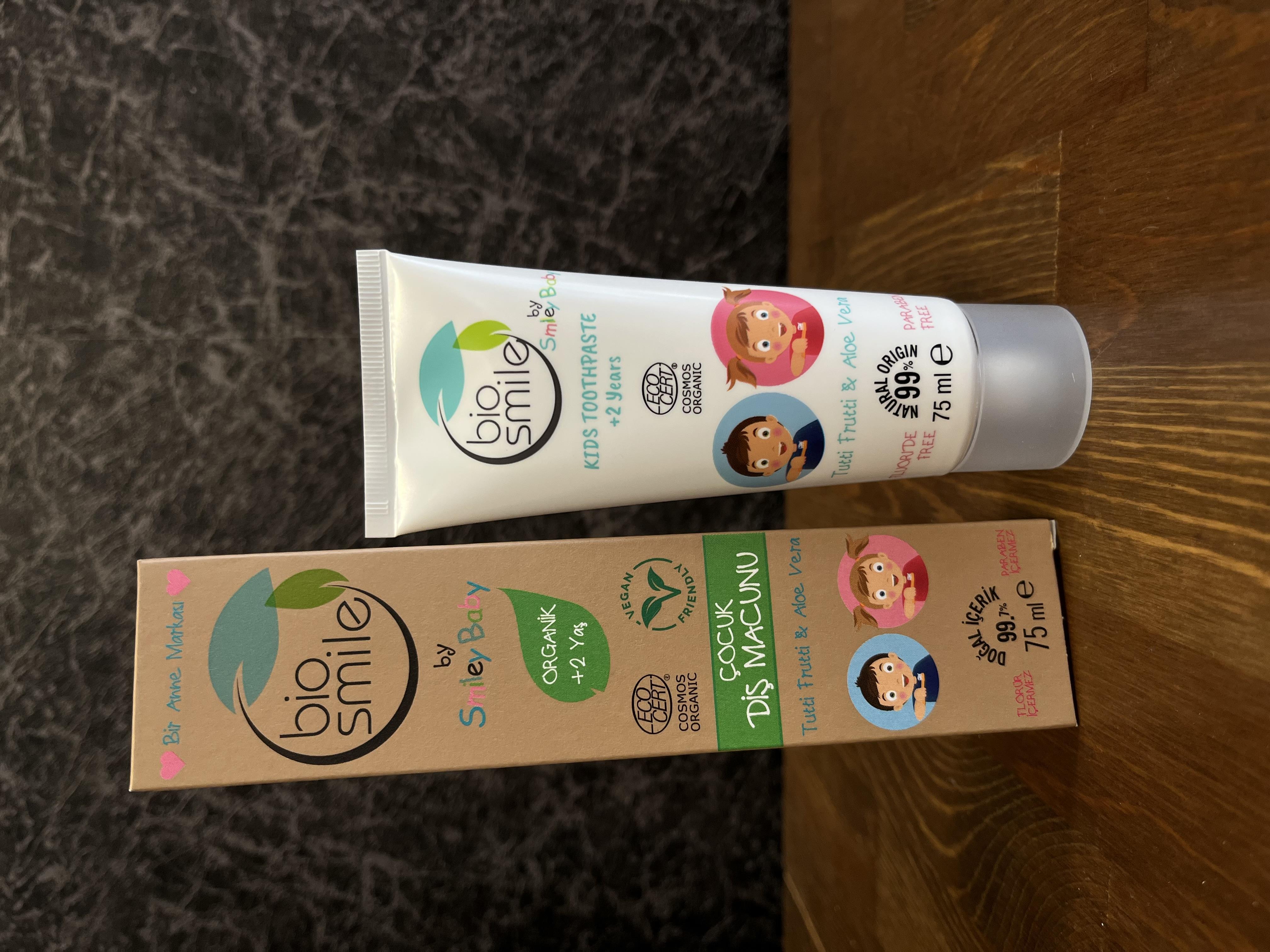 Bio Smile 2 Adet Organik Diş Macunu Tutti Frutti & Aloe Vera 2 Yaş 75Ml