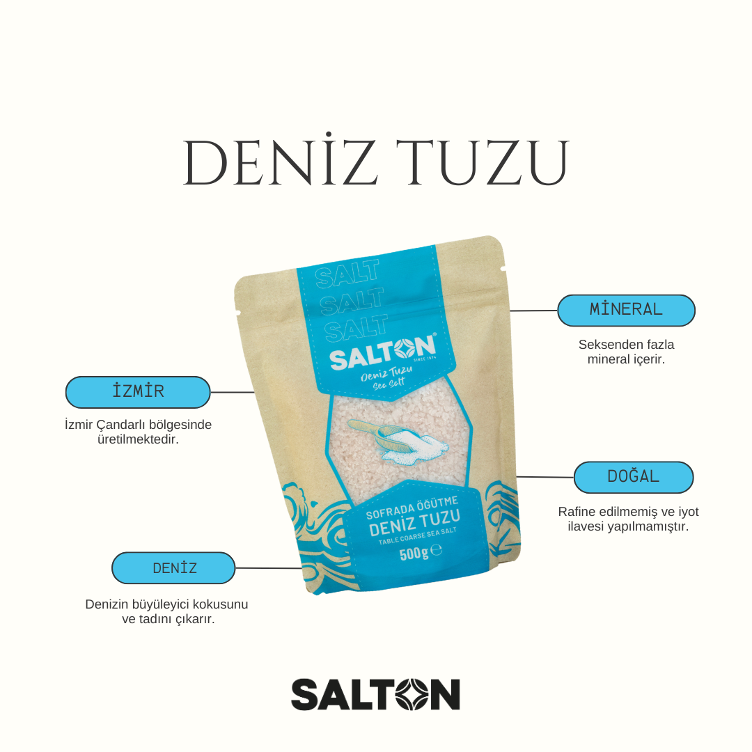 Doğal Deniz Tuzu Doypack 500gr Salton