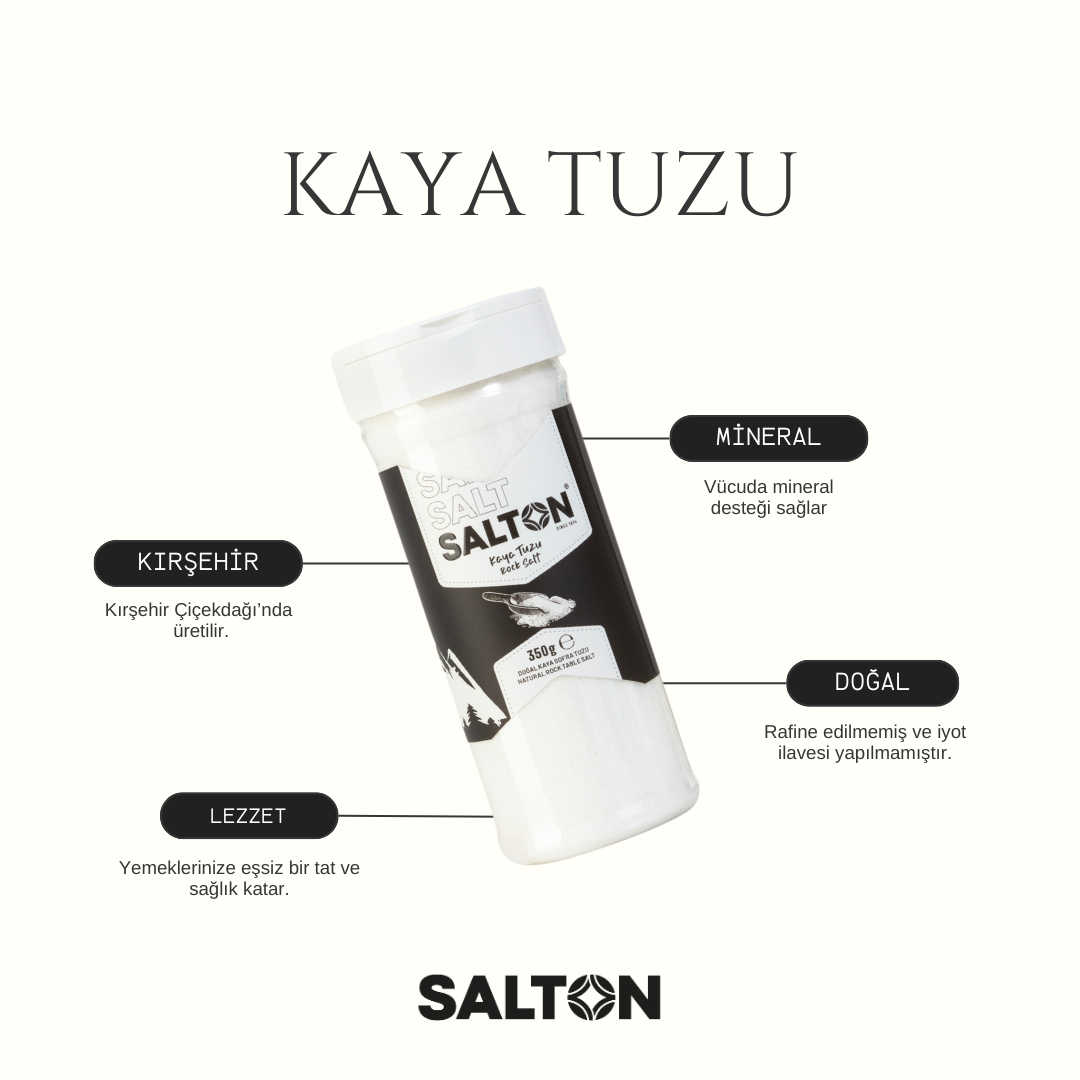 Doğal Kaya Tuzu Değirmen 400gr Salton