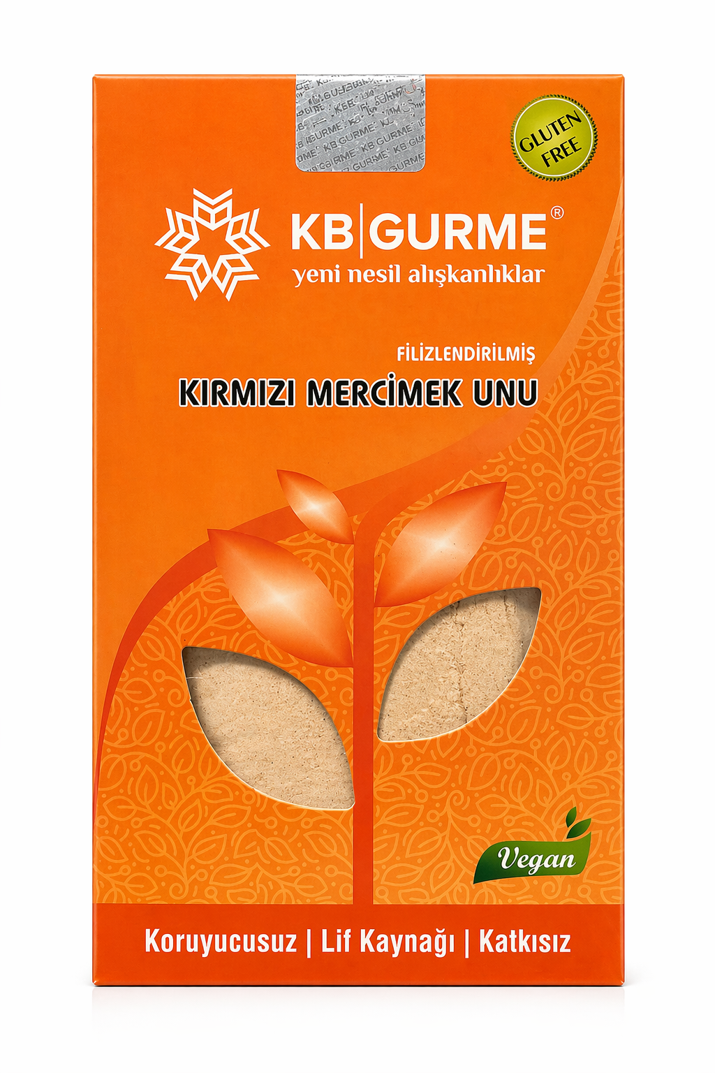Glutensiz & Vegan Filizlendirilmiş Kırmızı Mercimek Unu 500 gr KB GURME