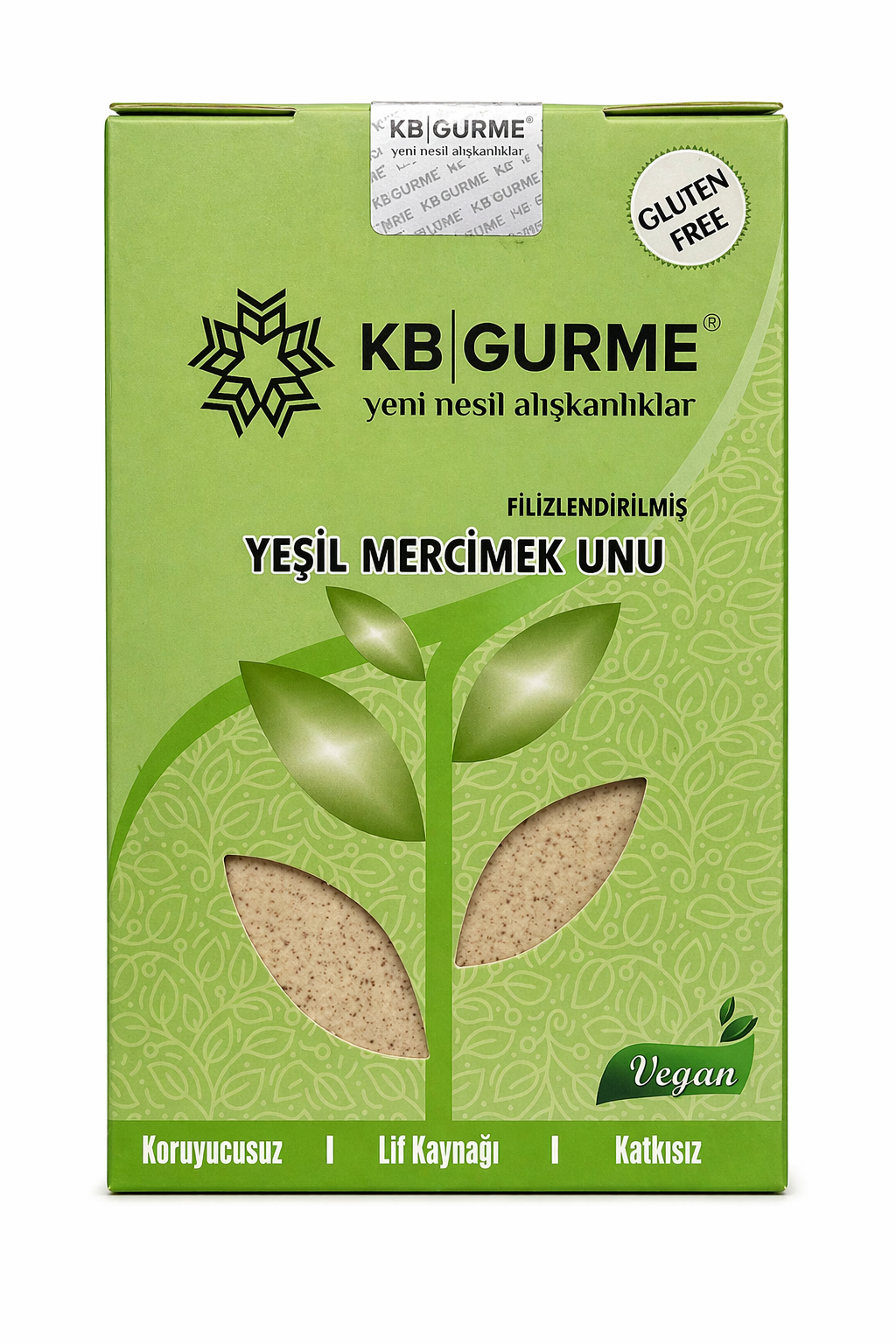 Glutensiz & Vegan Filizlendirilmiş Yeşil Mercimek Unu 500 gr KB GURME