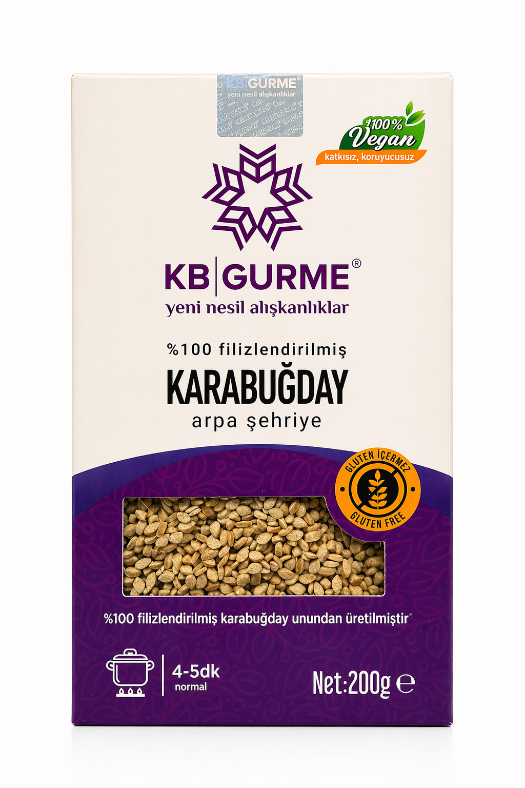 Glutensiz & Vegan Karabuğday Arpa Şehriye 200gr KB GURME