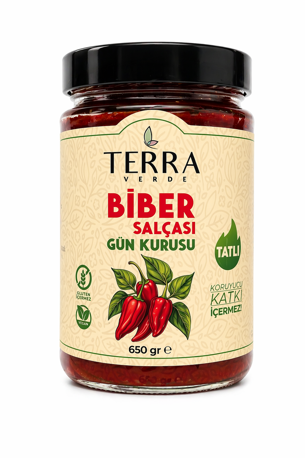 Güneşte Kurutma Tatlı Biber Salçası 650gr Terra Verde