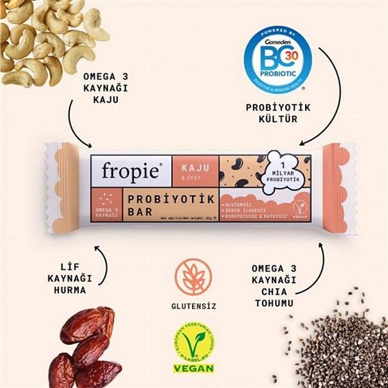 Kaju & Chia Probiyotik Bar 35 gr Fropie