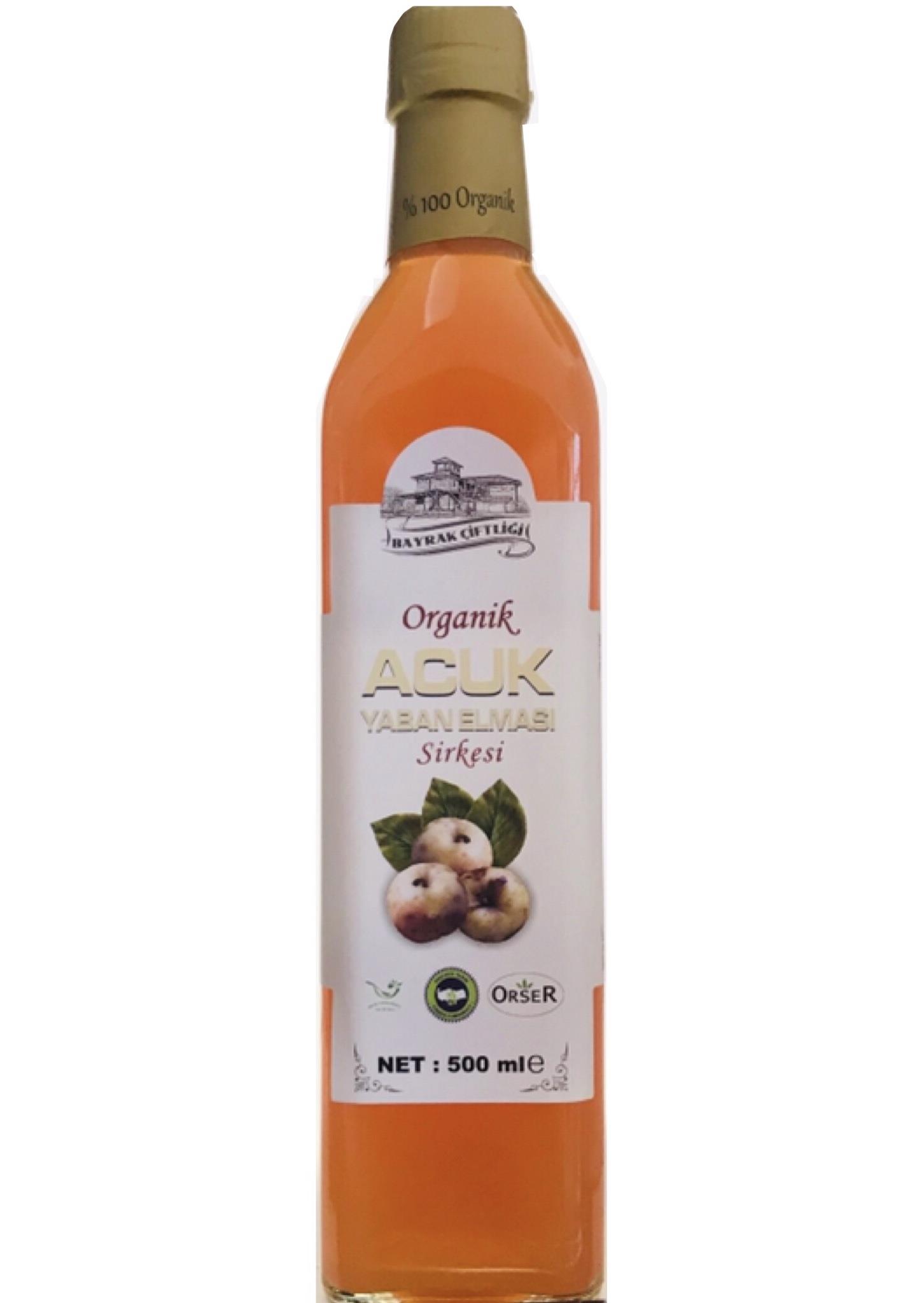 Organik Acuk 7yaban elması) Sirkesi 500Ml Bayrak Çiftliği