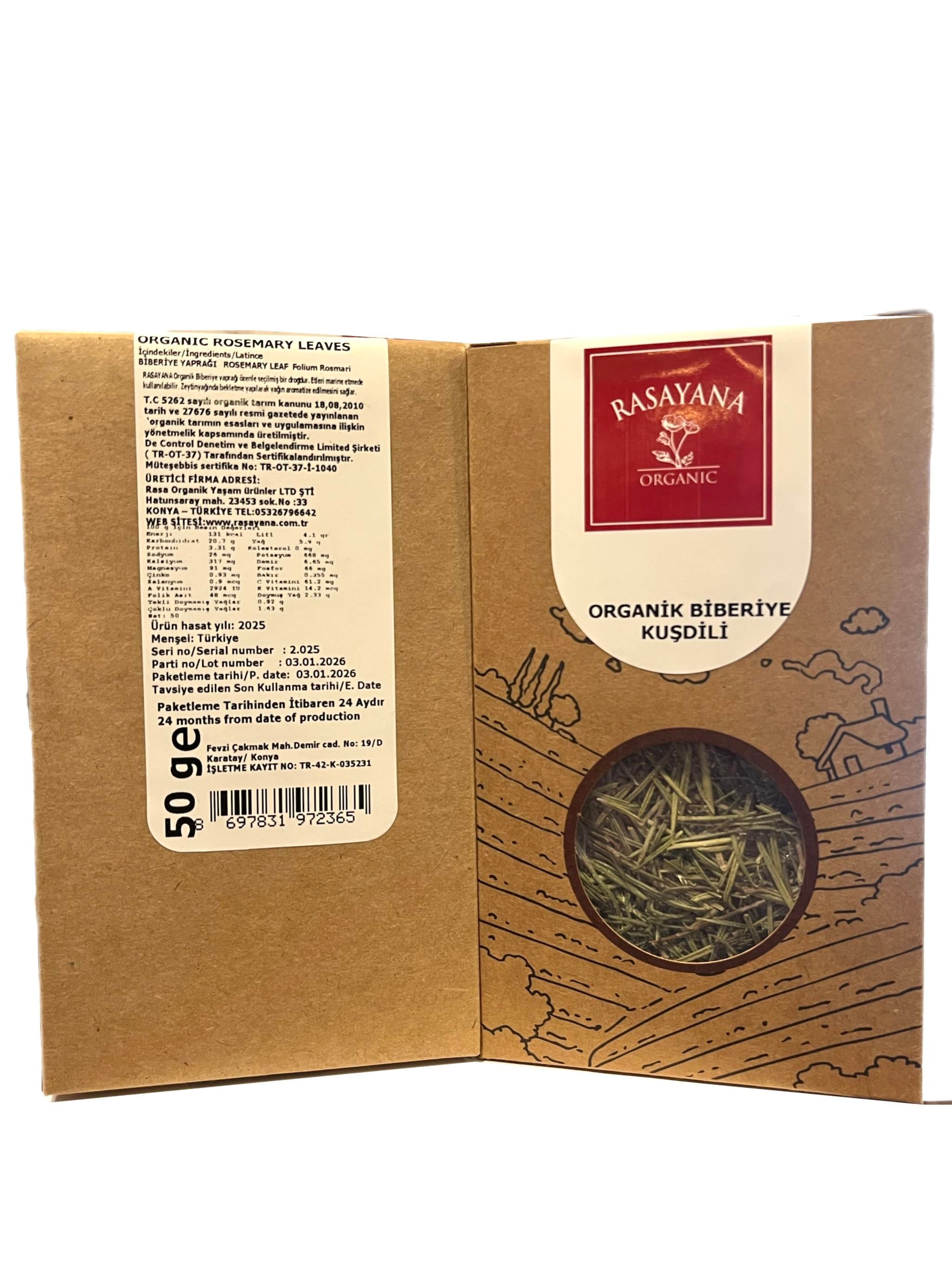 Organik Biberiye (Kuş dili) Yaprağı 50gr Rasayana