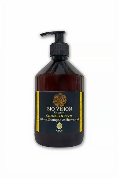 Organik Calendula & Neem Natural Şampuan & Duş Jeli 500Ml Biovision