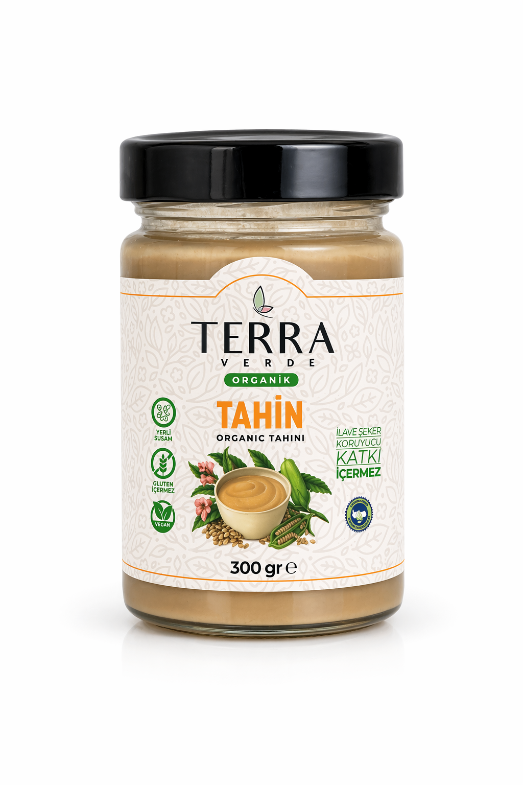 Organik Glutensiz Çiğ Tahin 300gr Terra Verde