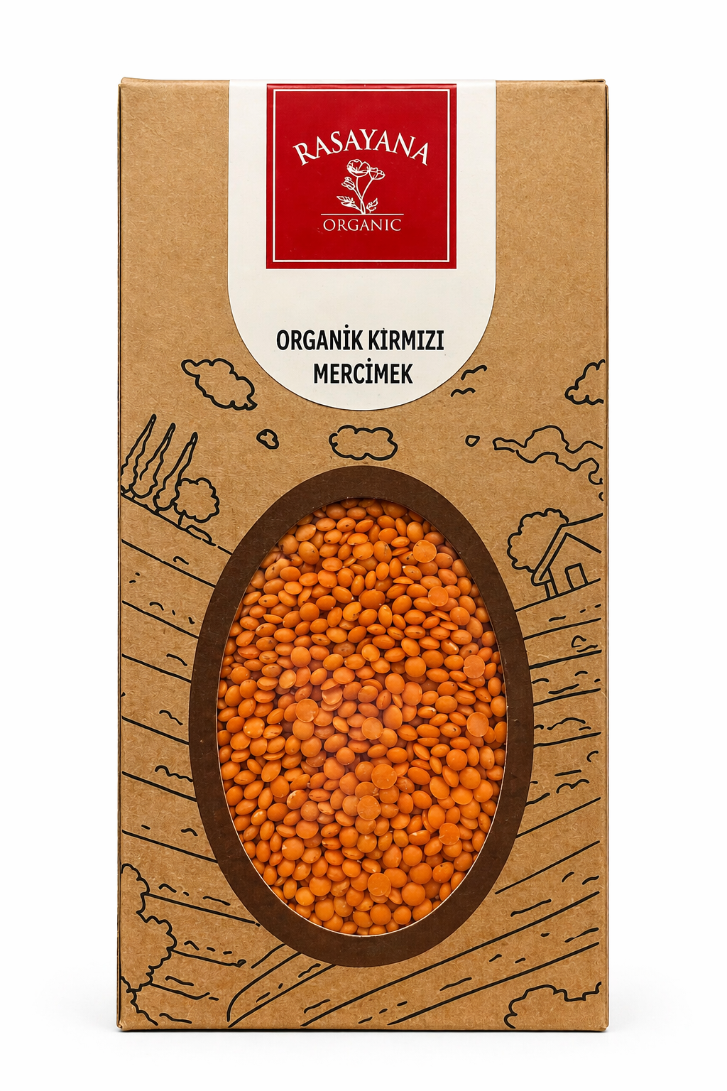 Organik Kırmızı Mercimek 750gr Rasayana