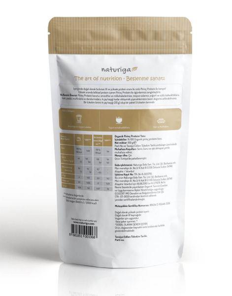 Organik Pirinç Protein Tozu 250 gr Naturiga