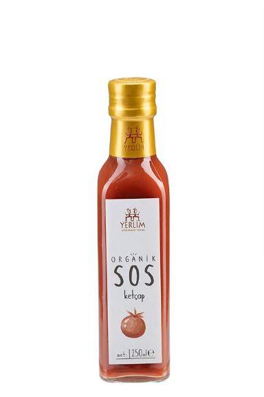 Organik SOS Ketçap tatlı 250Ml Yerlim