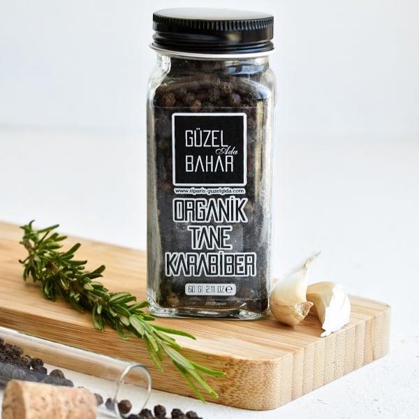Organik Tane Karabiber 60 gr Güzel Ada Gıda