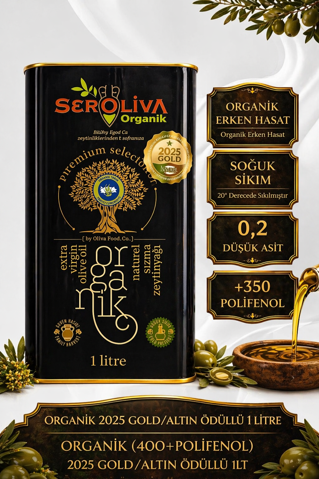 Seroliva Organik 2025 GOLD/ALTIN Ödüllü 1LT 