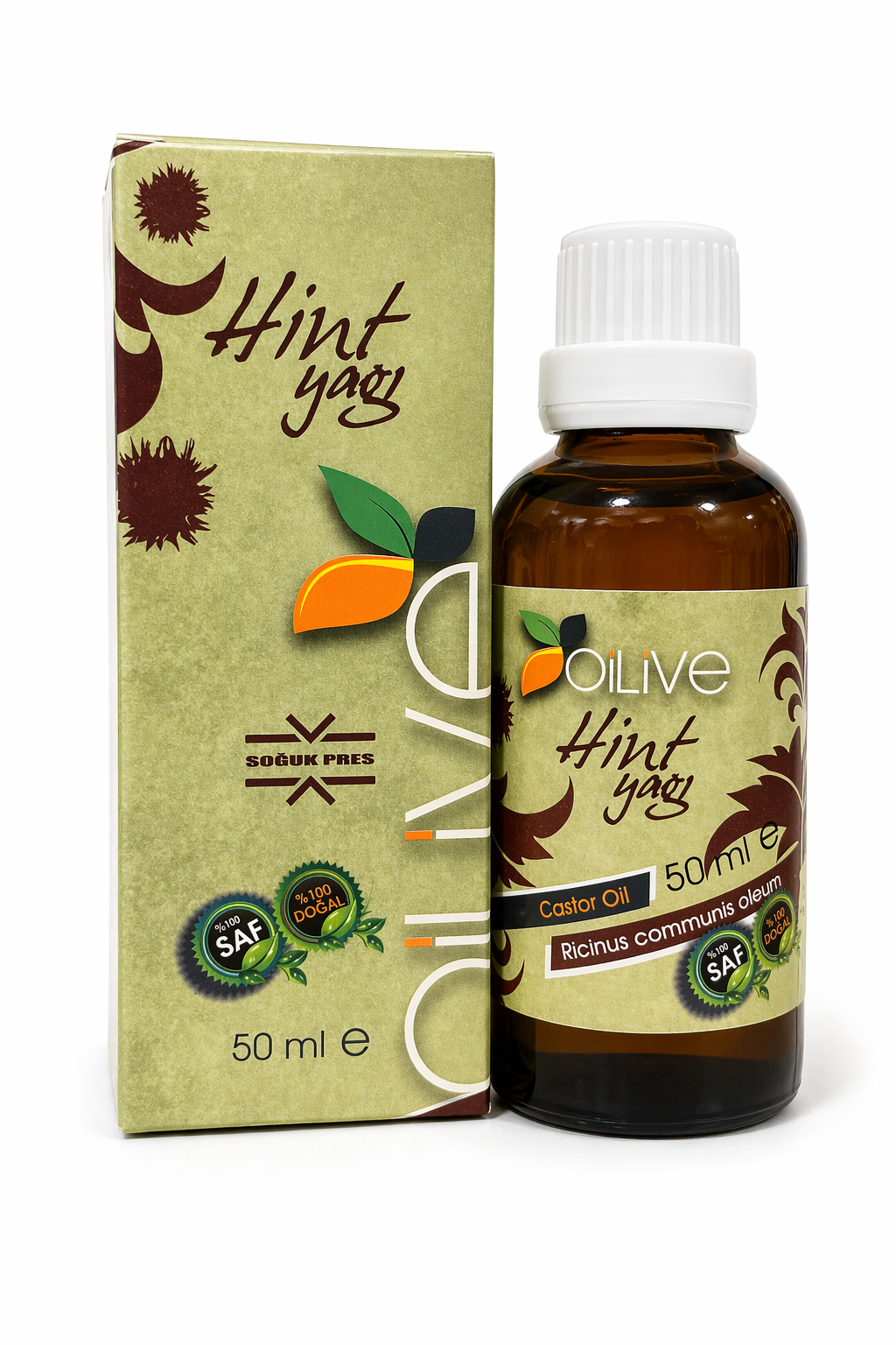 Soğuk Pres Hint Yağı  50 Ml Oilive