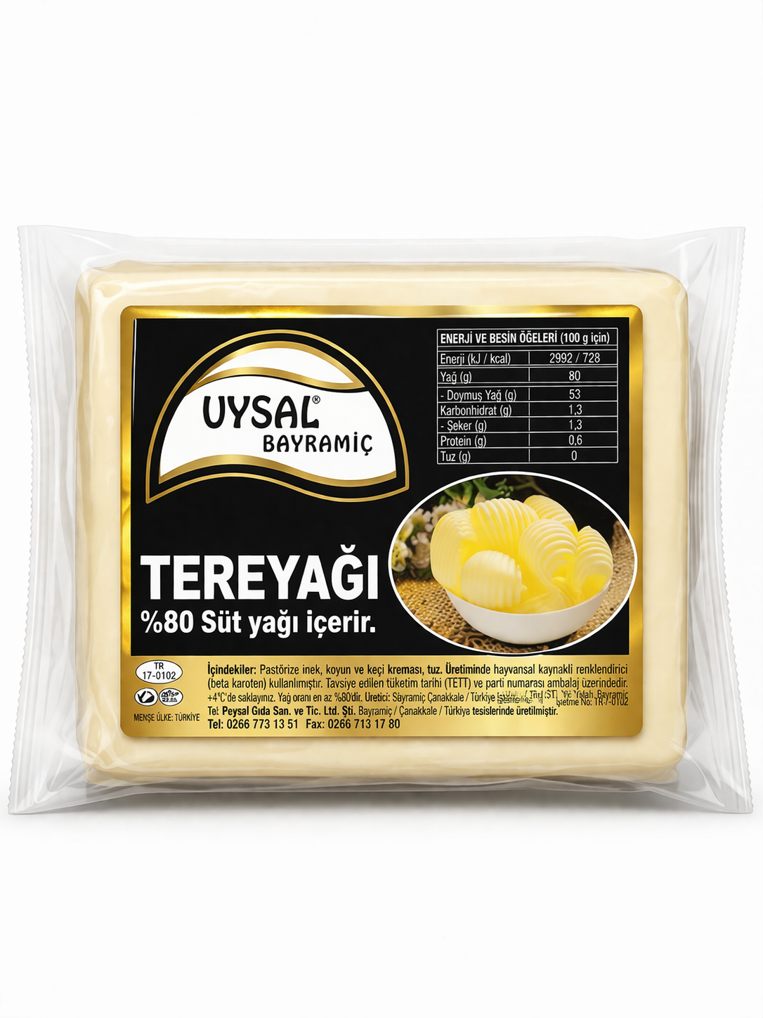 Tereyağı (İnek-Koyun-keçi)+250gr Uysal