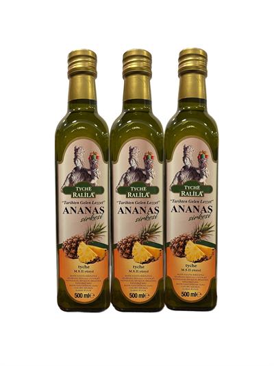 3 Adet Ananas Sirkesi Doğal Fermantasyon 500Ml Ralila