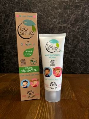Bio Smile 2 Adet Organik Diş Macunu Tutti Frutti & Aloe Vera 2 Yaş 75Ml