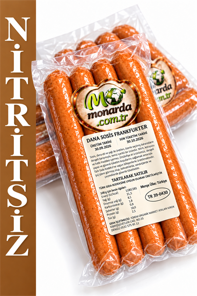 Dana Frankfurter Sosis – Nitritsiz -4'lü Paket (%100 Dana - 230gr) x4 Adet
