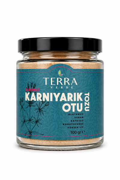 Glutensiz Psyllium Karnıyarık Otu Tozu 100gr Terra Verde