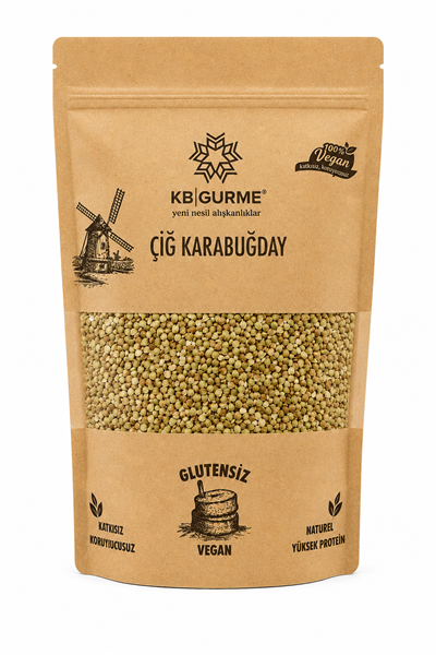 Glutensiz & Vegan Çiğ Karabuğday Tane 1000gr KB Gurme