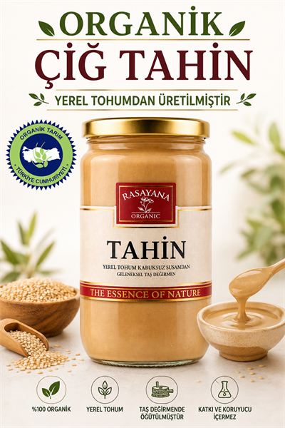 Organik Çiğ Tahin Kabuksuz 600gr Rasayana