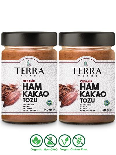Organik Ham Kakao Tozu 2X140gr Terra Verde