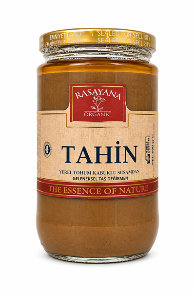 Organik Kabuklu Çifte Kavrulmuş  Tahin 600gr Rasayana