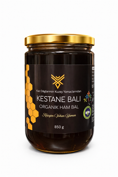 Organik Kestane Balı 850gr Kaz Dağları