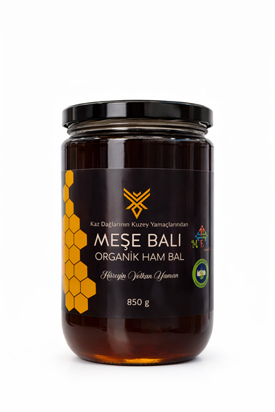 Organik Meşe Balı 850gr Kaz Dağları