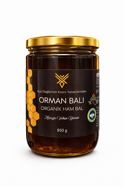 Organik Orman Ham Bal 850gr Kaz Dağları